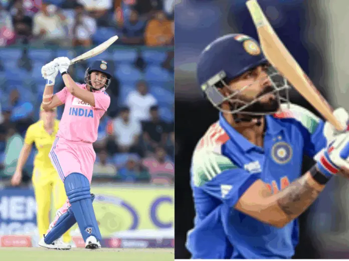 smriti mandhana broke virat kohli fastest century record hit 100 against australiain 50 balls, स्मृति मंधाना
