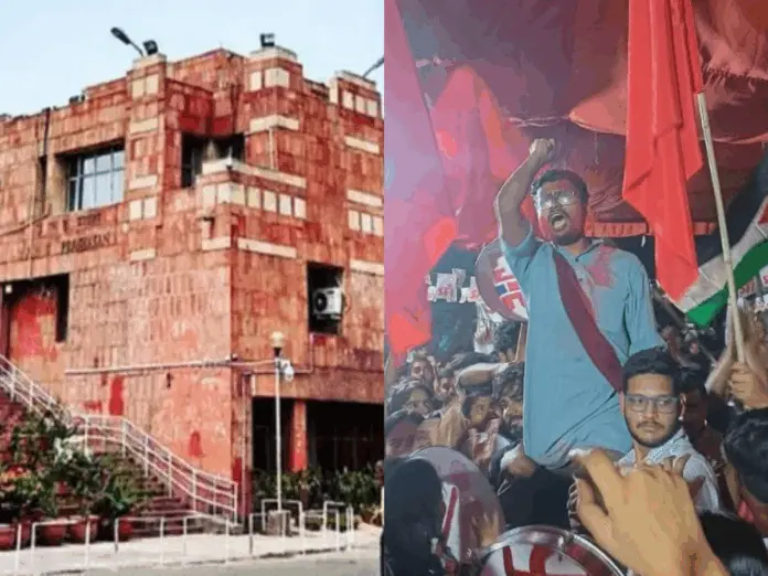 delhi police booked six jnu students along with jnusu president nitish kumar and 2 others