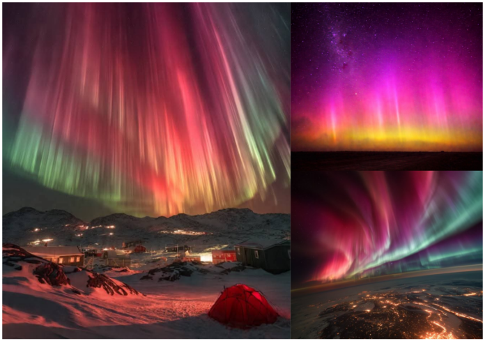 सौर तूफान, ऑरोरा, रोशनी