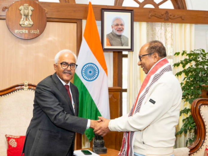 yumnam khemchand singh take sworn as cm of manipur narendra modi wished him, युमनाम खेमचंद