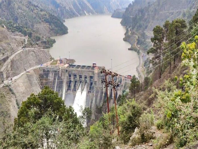 Ramban: Two gates open at the Baglihar Hydroelectric Power Project Dam, built on the Chenab River, in Ramban district, Thursday, May 08, 2025. (Photo: IANS)
