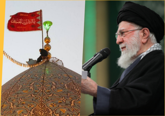 iran Jamkaran Mosque, Jamkaran Mosque red flag, raise red flag,