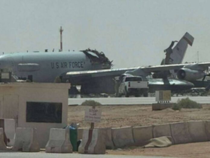 iran claim to us awacs aircraft and jet hit at strike on saudi arab air base, ईरान