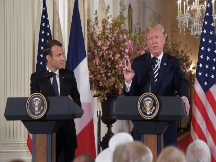 Emmanuel Macron & Donald Trump (File Photo- IANS)