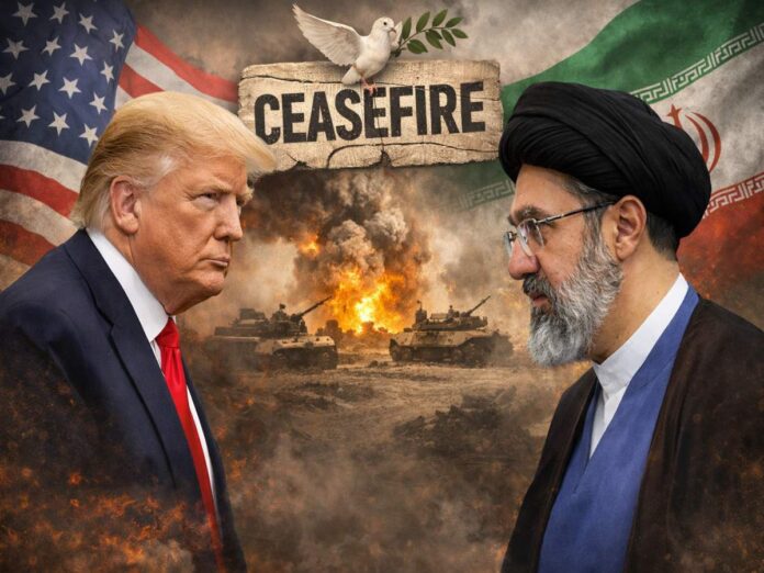 Donald Trump and Mojtaba Khamenei (Photo- AI)