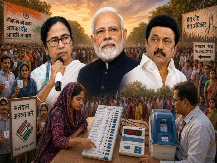 West Bengal, Tamilnadu Voting (Photo- AI)