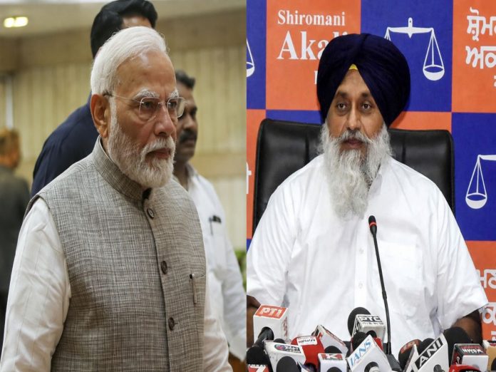 PM Modi and Sukhbir Badal