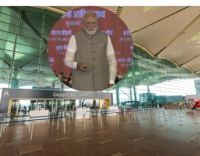 jewar airport, pm modi, up airport,